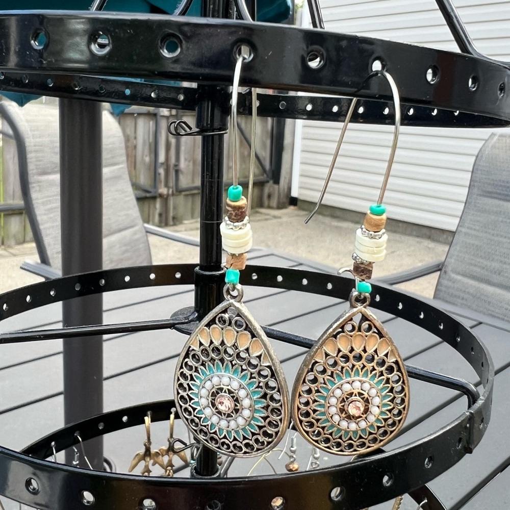 Boho mandala earrings